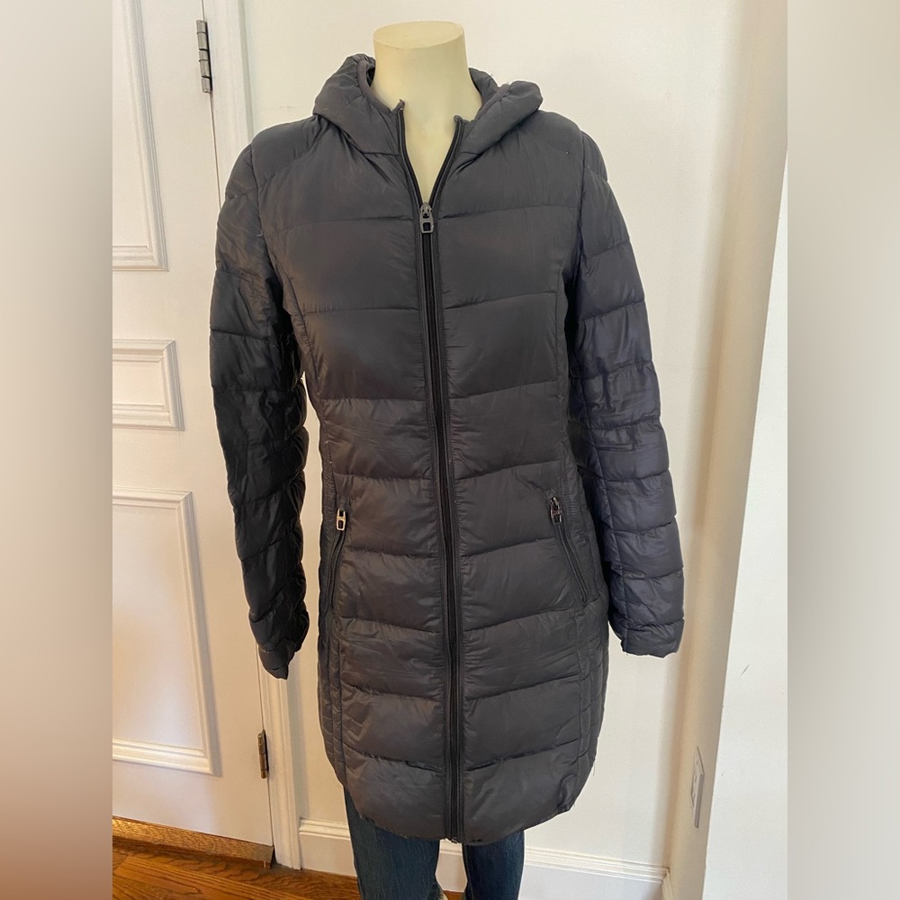 Mid-Length Hooded Puffy Coat